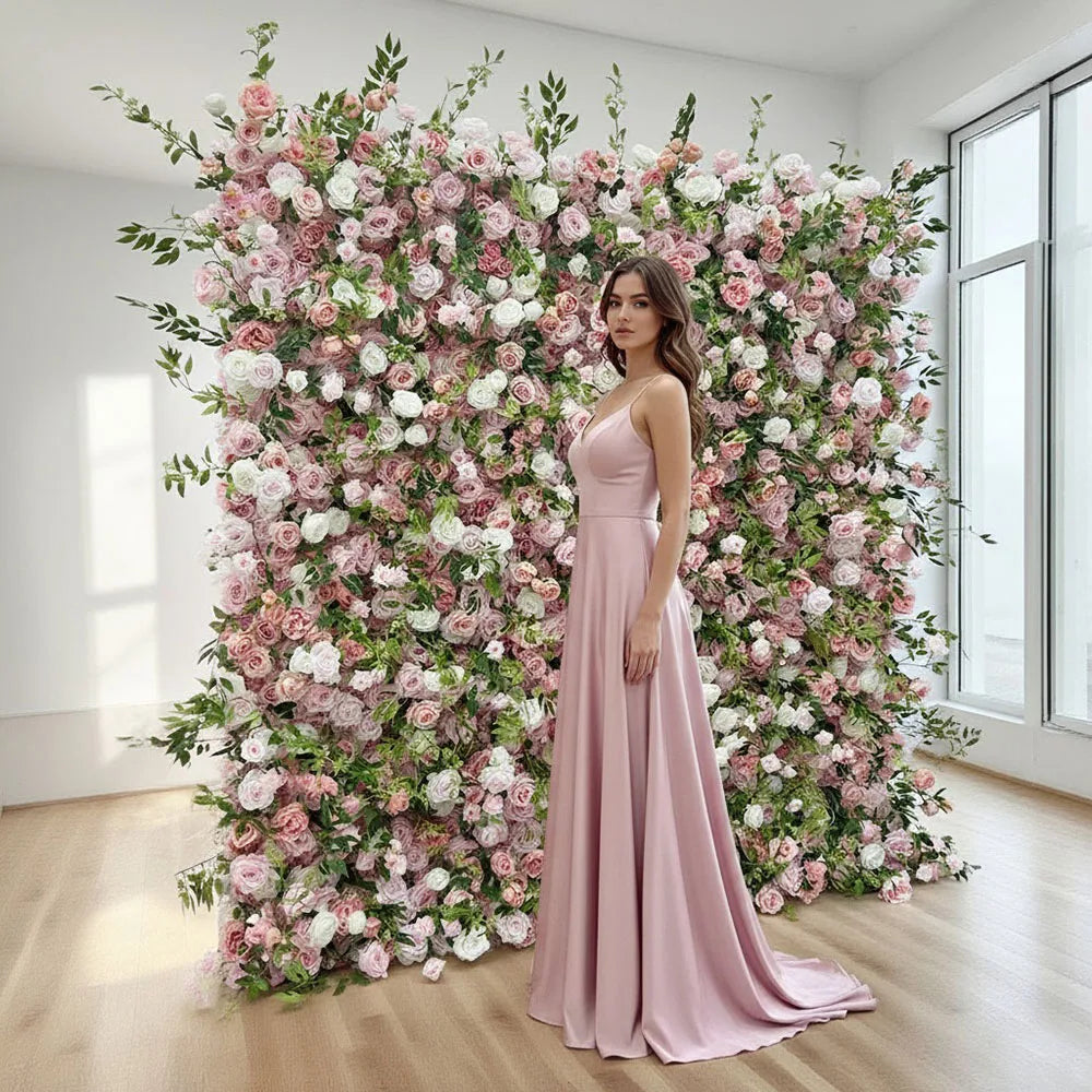Wholesale Customization Service for Personalized Silk Flower Panel Wedding Decoration Modern Classic Style Carton Packing