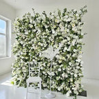 New Arrival Romantic Modern Detachable Artificial Flower Wall Wedding Decoration Backdrop - 2ft x 8ft / 5D roses+Lily+leaf