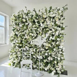 New Arrival Romantic Modern Detachable Artificial Flower Wall Wedding Decoration Backdrop - 2ft x 8ft / 5D roses+Lily+leaf