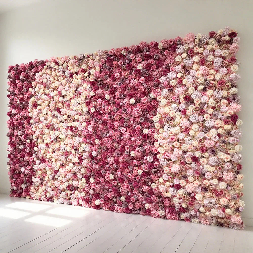 Waterproof Sun-Proof UV Resistant Artificial Flower Wall Panel for Outdoor Wedding Party