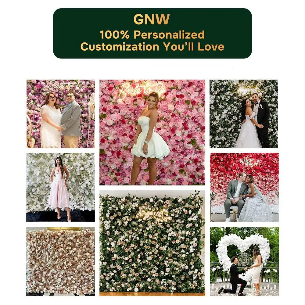 2025 Hot Style Rollable Artificial Flower Wall for Wedding Photo Booth Decoration