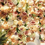 8*8 Feet Artificial Silk Flower Wall 3D Full Peony Hydrangea Wedding Flower Panel Store Decoration Faux Roll up Floral Backdrop