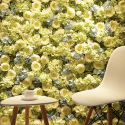 8*8 Feet Artificial Silk Flower Wall 3D Full Peony Hydrangea Wedding Flower Panel Store Decoration Faux Roll up Floral Backdrop