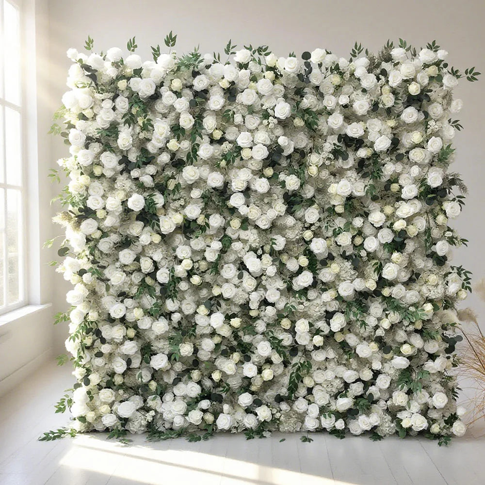 New Arrival Romantic Modern Detachable Artificial Flower Wall Wedding Decoration Backdrop