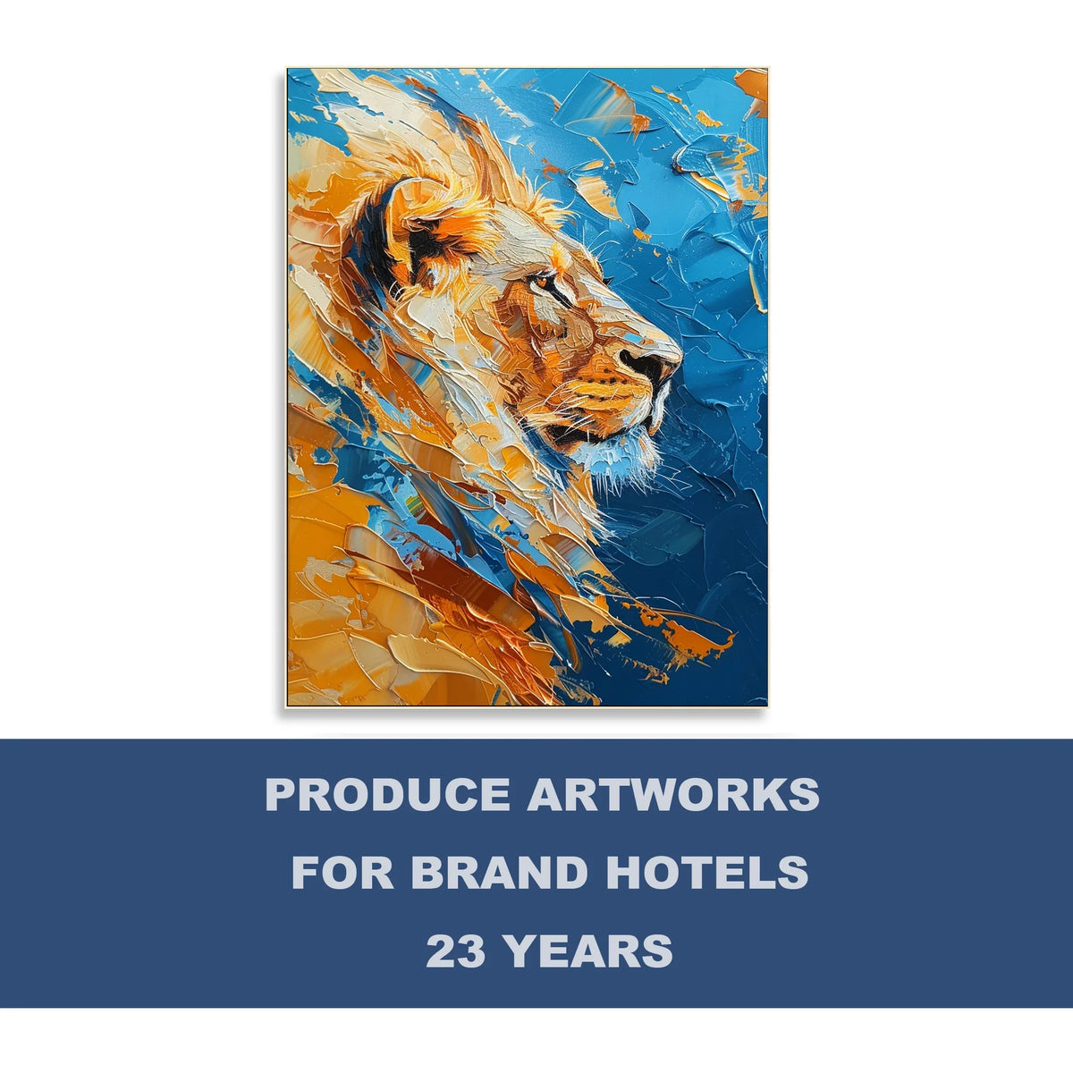 3d Wall Art for 5 Stars Hotel Large Modern Canvas Lion Painting Wall Art Artworks for Project Canvas Oil Painting