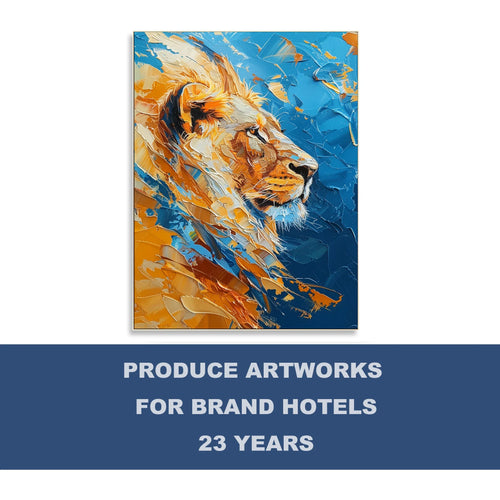 3d Wall Art for 5 Stars Hotel Large Modern Canvas Lion Painting Wall Art Artworks for Project Canvas Oil Painting