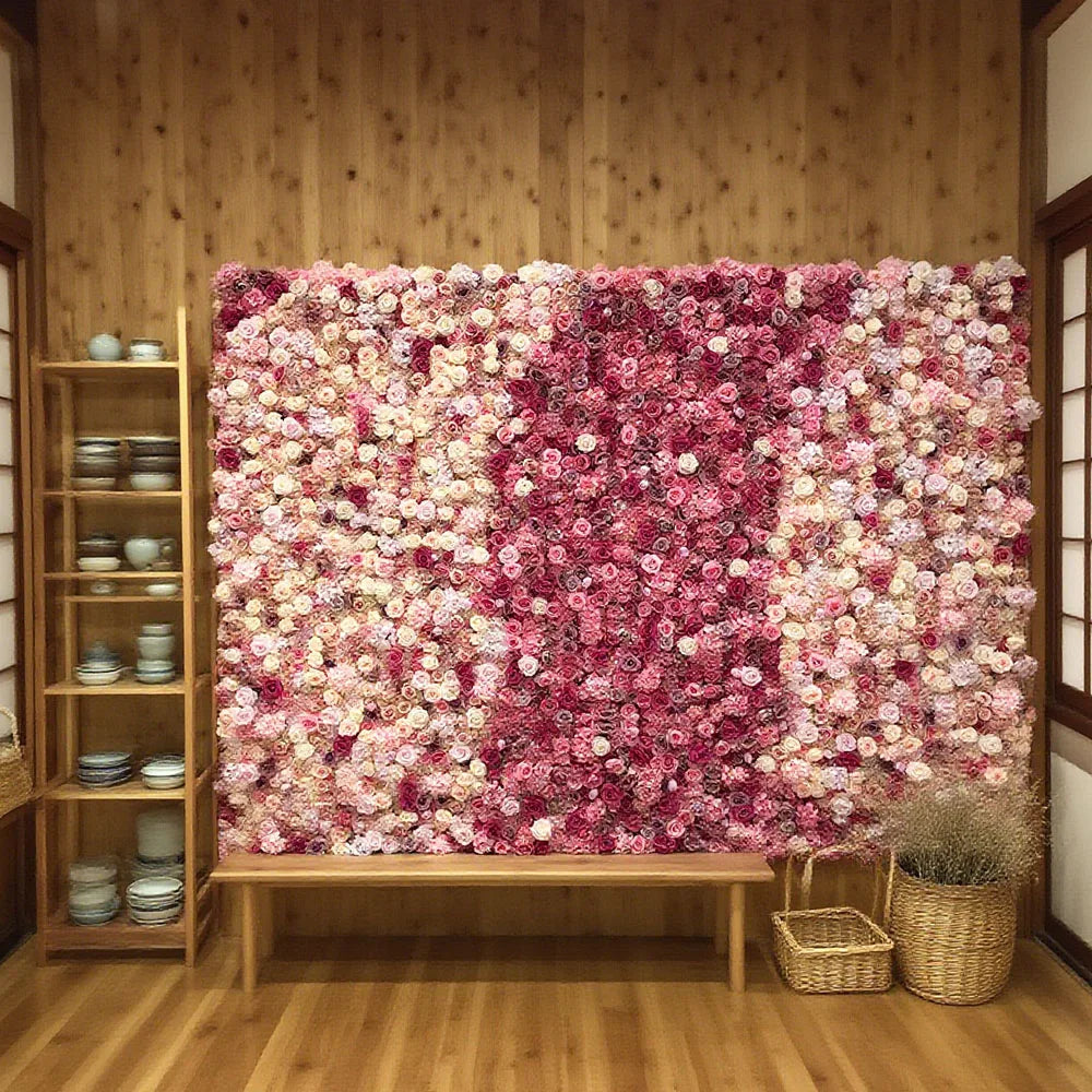 Waterproof Sun-Proof UV Resistant Artificial Flower Wall Panel for Outdoor Wedding Party