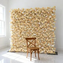 2025 Hot Sale Customizable Artificial Flower Wall for Modern Wedding Decoration Backdrop