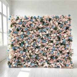 2025 New Innovations Modern Classic Shape-Retaining Silk Artificial Flower Wall for Flawless Wedding Baby Shower Carton Packed