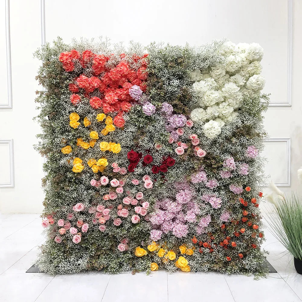 2025 New Customization Option for Bespoke Artificial Flower Wall Wedding Decoration