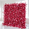 GNW Wholesale Artificial Silk Flowers Wholesale 8ft X 8ft Floral Wall Panel Red Rose Flower Wall Backdrop Wedding Backdrop