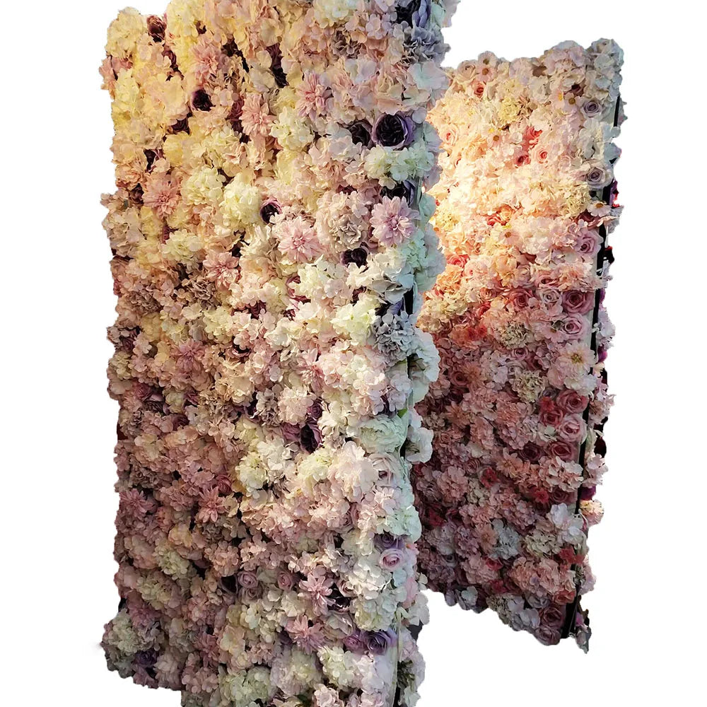 8ft*8ft Flower Wall for Wedding Glowers 3D Artificial Backdrop Flower Wall