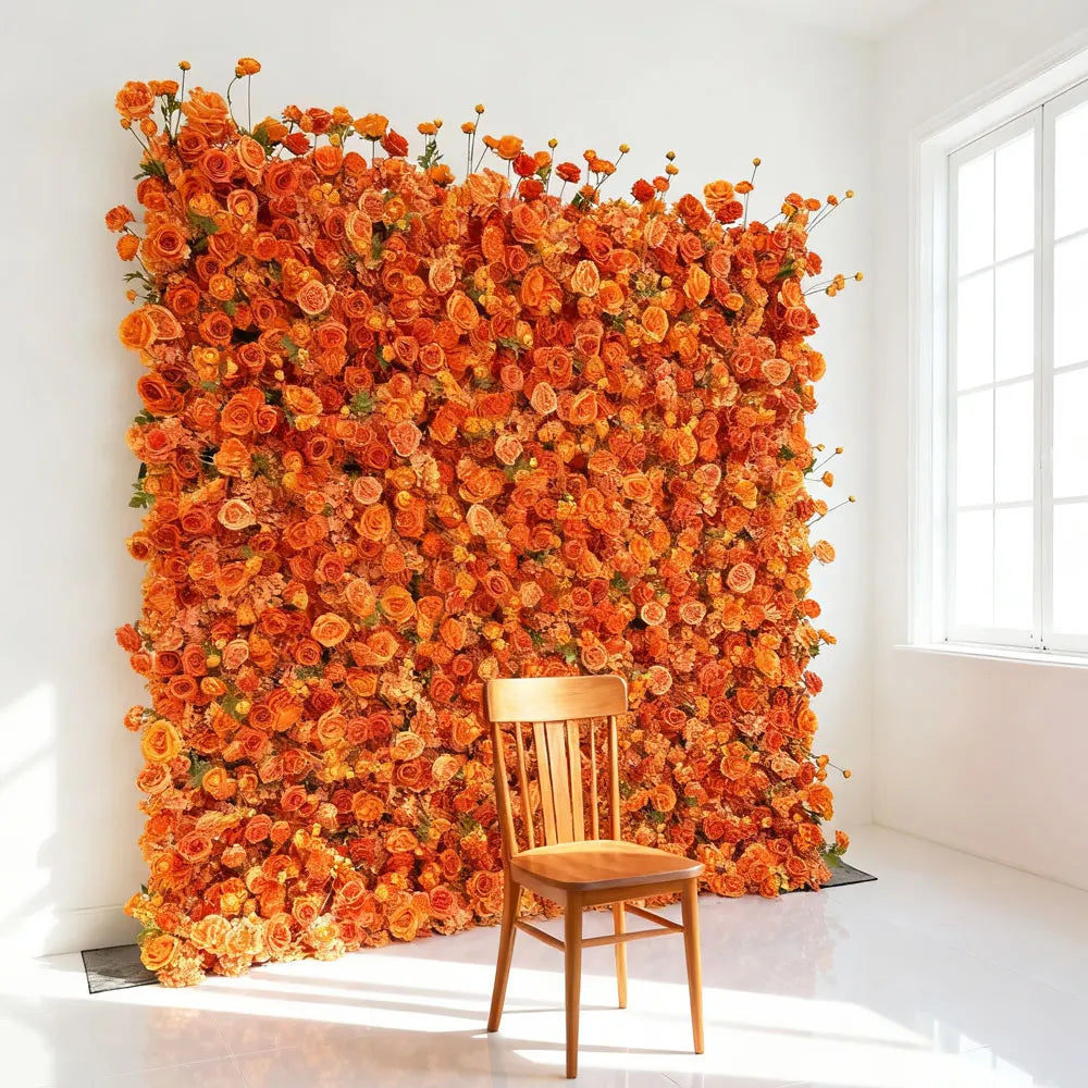 2025 New Materials Lightweight Artificial Flower Wall for Easy Wedding Decoration Setup