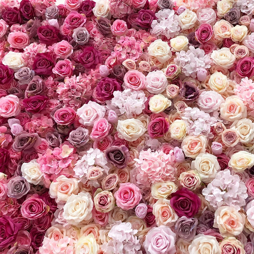 Waterproof Sun-Proof UV Resistant Artificial Flower Wall Panel for Outdoor Wedding Party