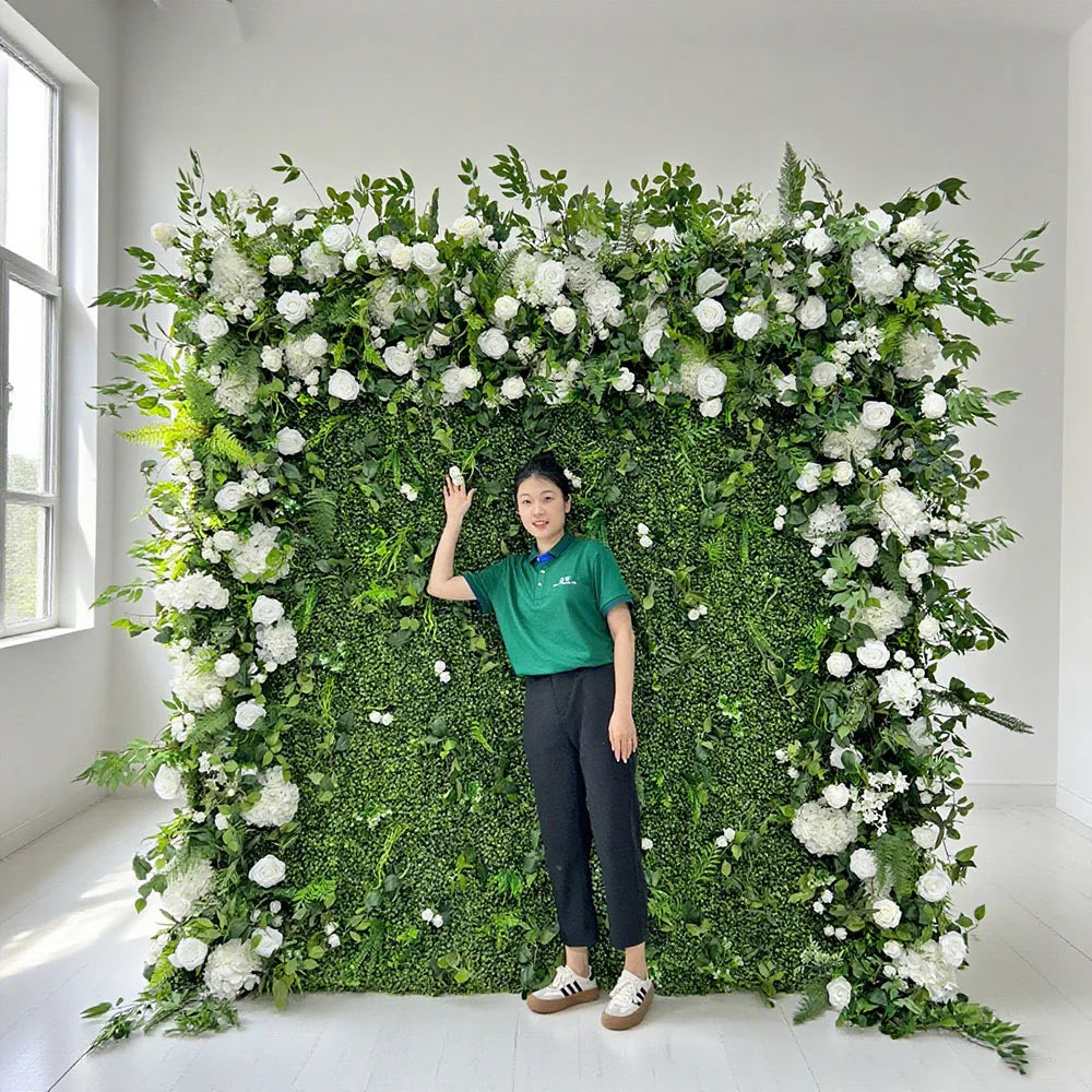 Factory Price Artificial Flower Wall for Wedding Decoration No Middleman Cost
