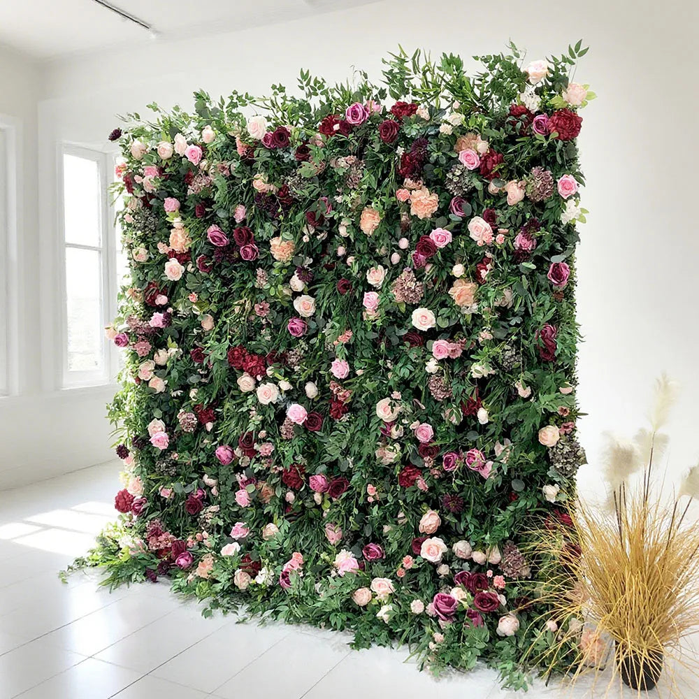 Time-Limited Surprise Price Best Selling Modern Faux Artificial Flower Wall Carton Packed for Wedding
