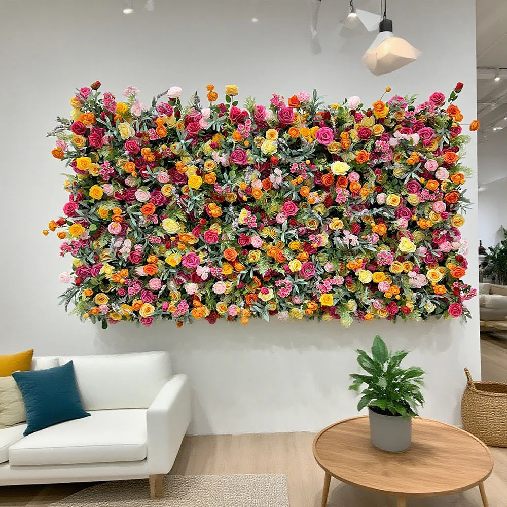 Direct Sales Factory Wholesale Modern Classic Durable Silk Flower Wall Carton Packed for Wedding and Event Decoration