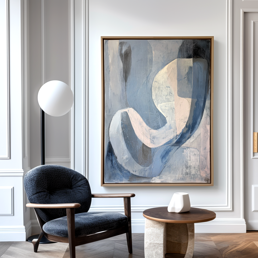The Ethereal Curve: A Dynamic Modern Abstract Wall Art for Contemporary Spaces